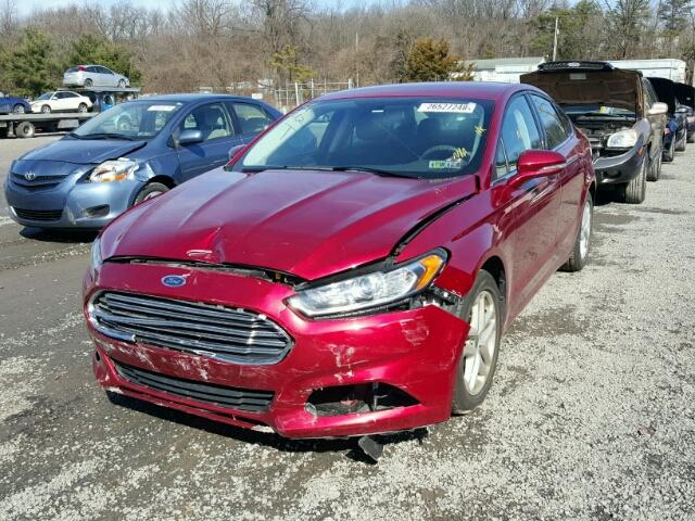 3FA6P0H77ER348835 - 2014 FORD FUSION SE RED photo 2