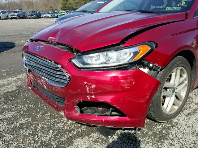 3FA6P0H77ER348835 - 2014 FORD FUSION SE RED photo 9