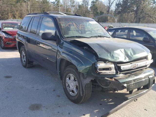 1GNDS13S142285484 - 2004 CHEVROLET TRAILBLAZE GREEN photo 1