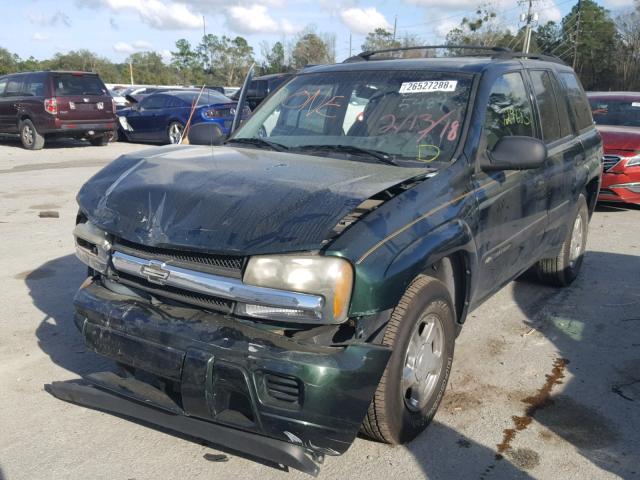 1GNDS13S142285484 - 2004 CHEVROLET TRAILBLAZE GREEN photo 2