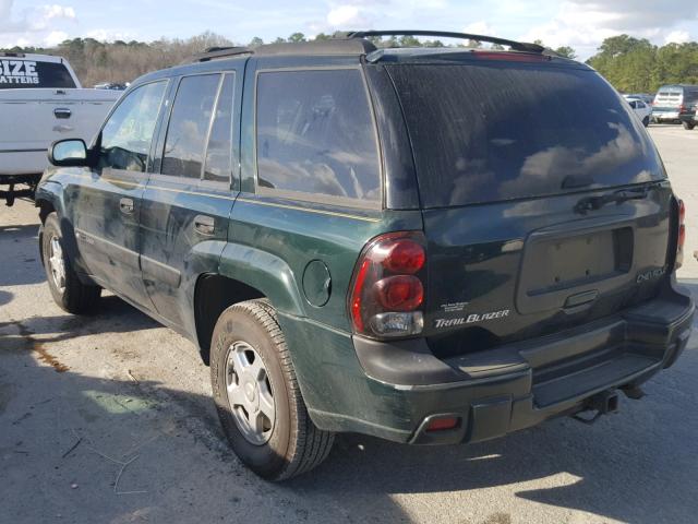 1GNDS13S142285484 - 2004 CHEVROLET TRAILBLAZE GREEN photo 3