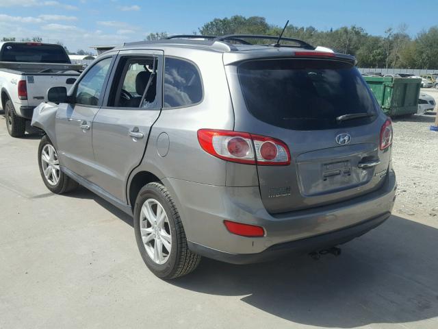 5XYZK4AG4BG085698 - 2011 HYUNDAI SANTA FE L GRAY photo 3