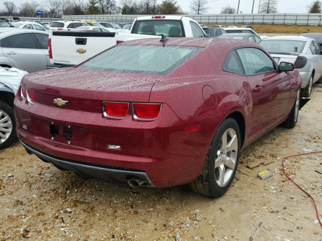 2G1FC1ED1B9162062 - 2011 CHEVROLET CAMARO LT BURGUNDY photo 4