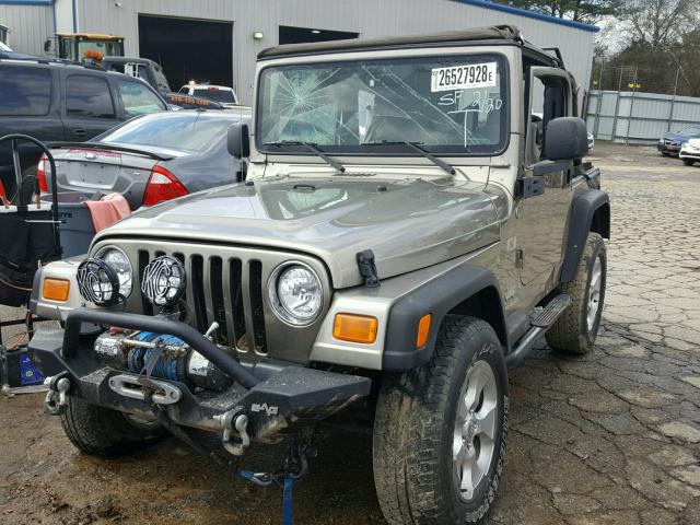 1J4FA39SX5P320464 - 2005 JEEP WRANGLER X TAN photo 2