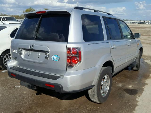 5FNYF28578B006453 - 2008 HONDA PILOT EXL SILVER photo 4