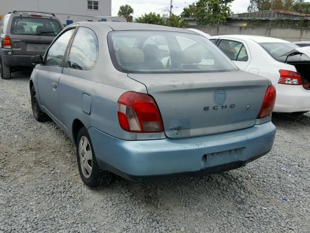 JTDAT1236Y0046162 - 2000 TOYOTA ECHO BLUE photo 3