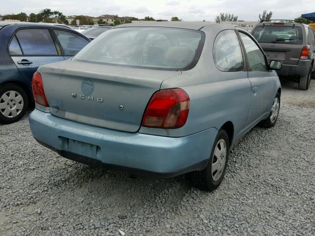 JTDAT1236Y0046162 - 2000 TOYOTA ECHO BLUE photo 4