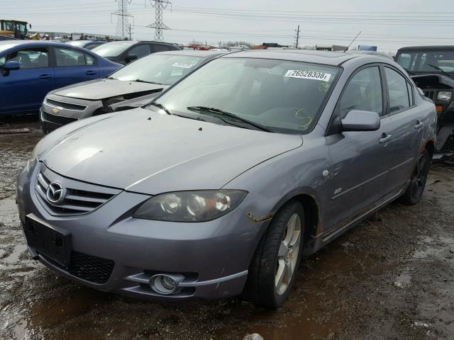 JM1BK123451238421 - 2005 MAZDA 3 S GRAY photo 2