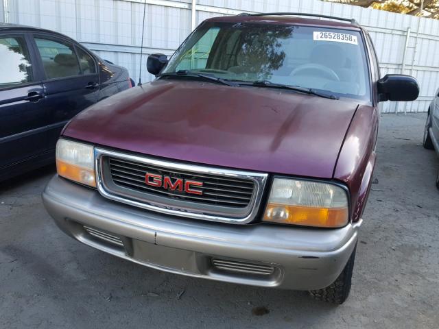 1GKCS13W0Y2342923 - 2000 GMC JIMMY MAROON photo 2