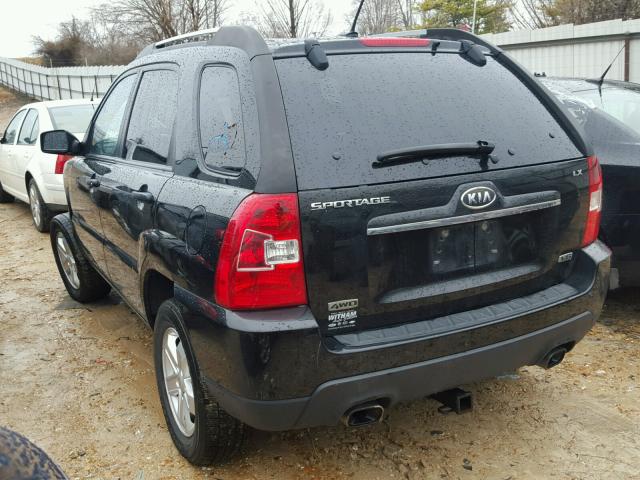 KNDJE723897611887 - 2009 KIA SPORTAGE L BLACK photo 3