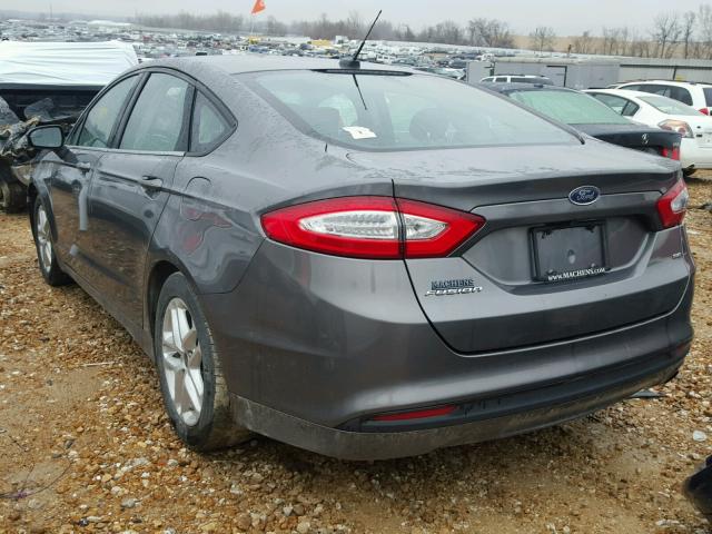 3FA6P0H7XDR343725 - 2013 FORD FUSION SE GRAY photo 3