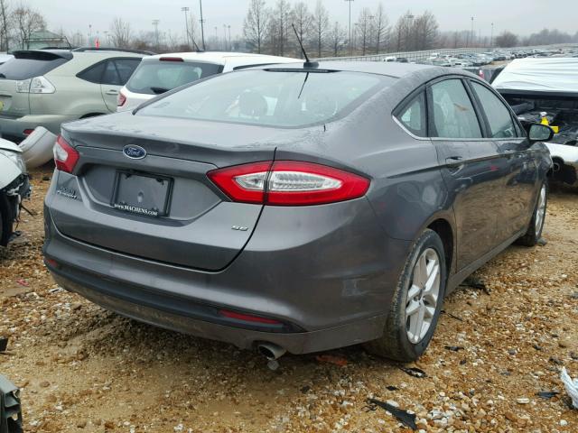 3FA6P0H7XDR343725 - 2013 FORD FUSION SE GRAY photo 4