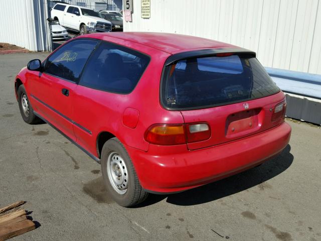 2HGEH2340NH503234 - 1992 HONDA CIVIC CX RED photo 3