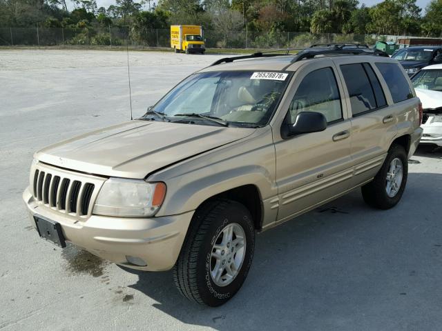 1J4GW58NXYC311370 - 2000 JEEP GRAND CHER BEIGE photo 2