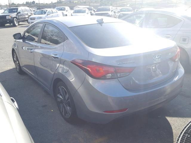 5NPDH4AE6FH616454 - 2015 HYUNDAI ELANTRA SE SILVER photo 3