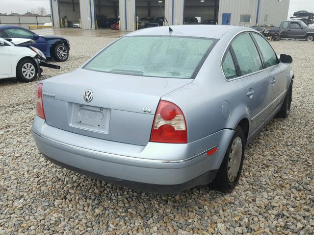 WVWPH63B72P283918 - 2002 VOLKSWAGEN PASSAT GLS BLUE photo 4