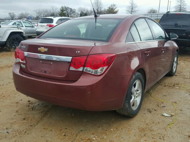 1G1PF5SC0C7273882 - 2012 CHEVROLET CRUZE LT BURGUNDY photo 4