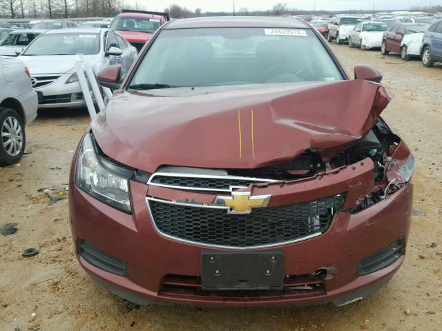 1G1PF5SC0C7273882 - 2012 CHEVROLET CRUZE LT BURGUNDY photo 7