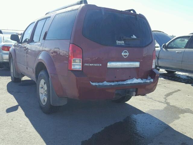 5N1AR18W77C622530 - 2007 NISSAN PATHFINDER BURGUNDY photo 3