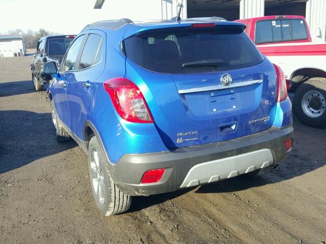 KL4CJESB6EB784213 - 2014 BUICK ENCORE BLUE photo 3