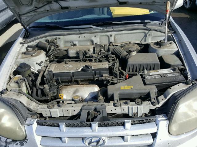 KMHCG45C34U547602 - 2004 HYUNDAI ACCENT GL GRAY photo 7