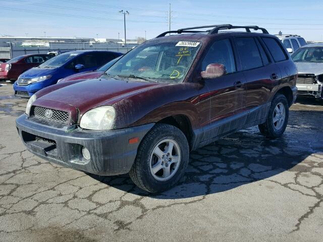 KM8SC13D33U551309 - 2003 HYUNDAI SANTA FE G RED photo 2