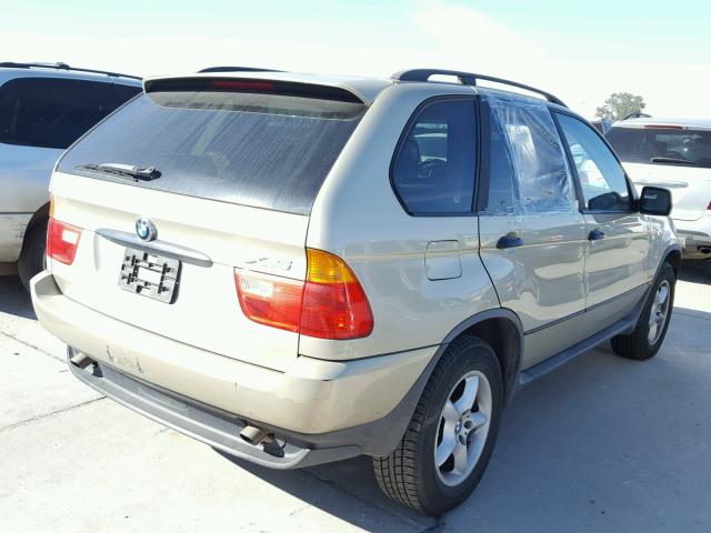 WBAFA53521LM66666 - 2001 BMW X5 3.0I GOLD photo 4