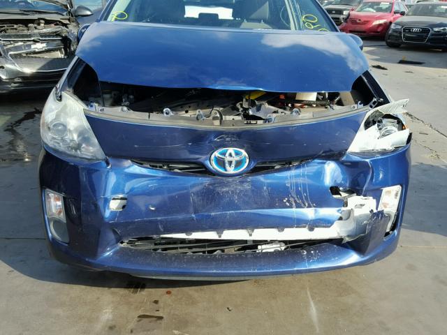 JTDKN3DU1B0259205 - 2011 TOYOTA PRIUS BLUE photo 9