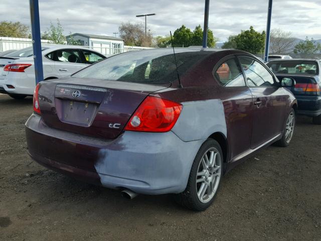 JTKDE177960122868 - 2006 TOYOTA SCION TC MAROON photo 4