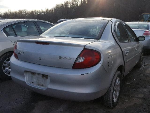 1B3ES26C52D505669 - 2002 DODGE NEON SILVER photo 4