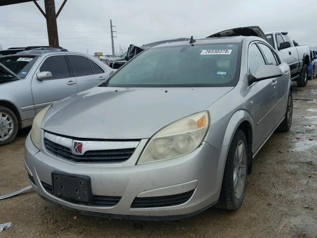 1G8ZS57N28F247779 - 2008 SATURN AURA XE SILVER photo 2