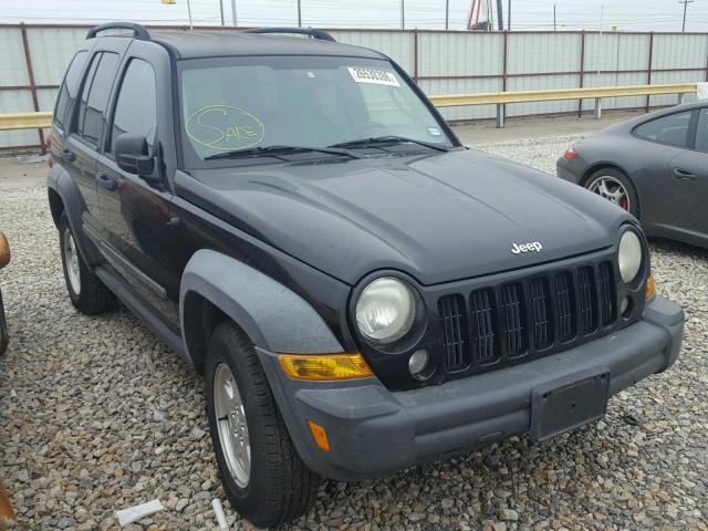1J4GL48KX7W501501 - 2007 JEEP LIBERTY SP BLACK photo 1
