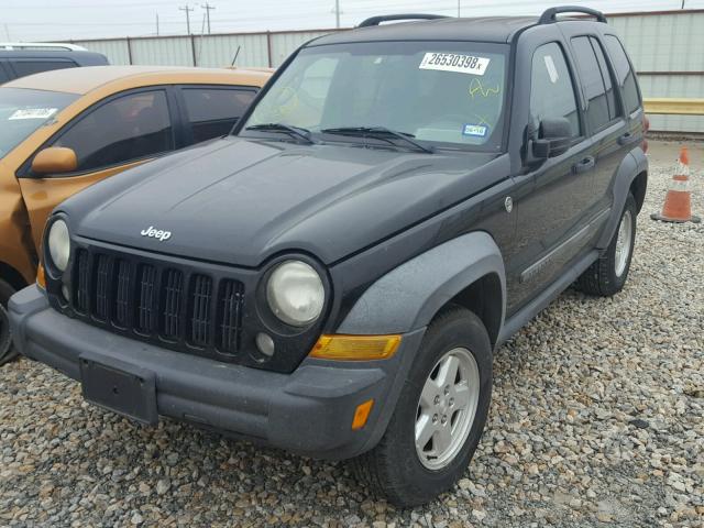 1J4GL48KX7W501501 - 2007 JEEP LIBERTY SP BLACK photo 2