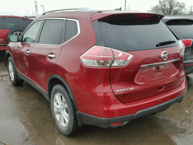 5N1AT2MV9EC778070 - 2014 NISSAN ROGUE S MAROON photo 3