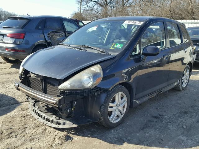 JHMGD38648S049505 - 2008 HONDA FIT SPORT BLACK photo 2