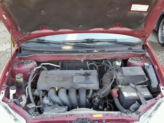 1NXBR32E83Z042305 - 2003 TOYOTA COROLLA CE RED photo 7