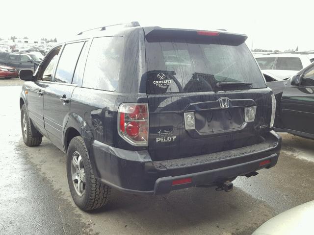 2HKYF18696H526607 - 2006 HONDA PILOT EX BLACK photo 3