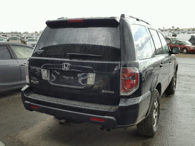 2HKYF18696H526607 - 2006 HONDA PILOT EX BLACK photo 4