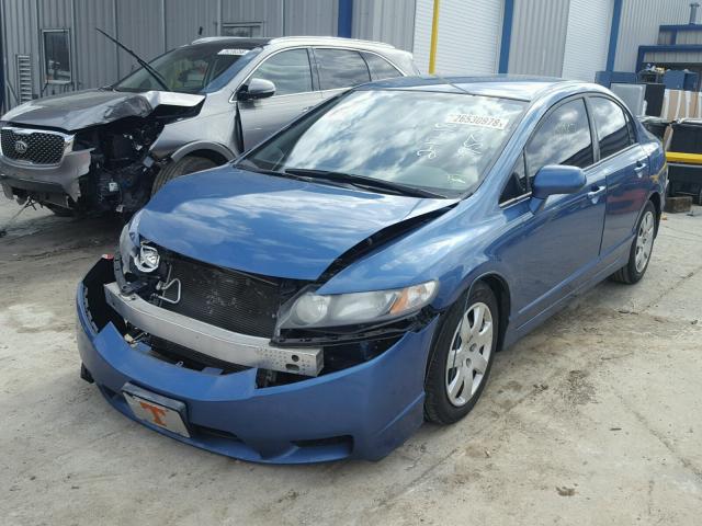 19XFA1F58BE032852 - 2011 HONDA CIVIC LX BLUE photo 2