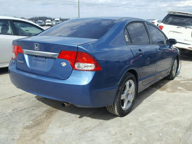 19XFA1F58BE032852 - 2011 HONDA CIVIC LX BLUE photo 4