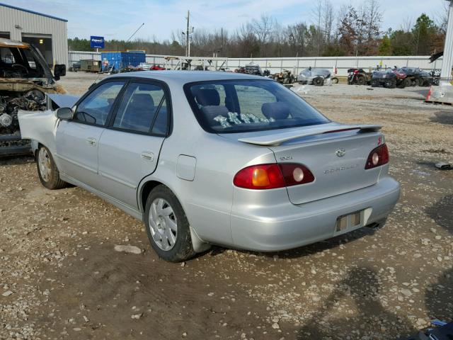 2T1BR12E82C586291 - 2002 TOYOTA COROLLA CE SILVER photo 3