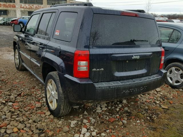 1J4NF1GB4AD675825 - 2010 JEEP PATRIOT SP BLUE photo 3