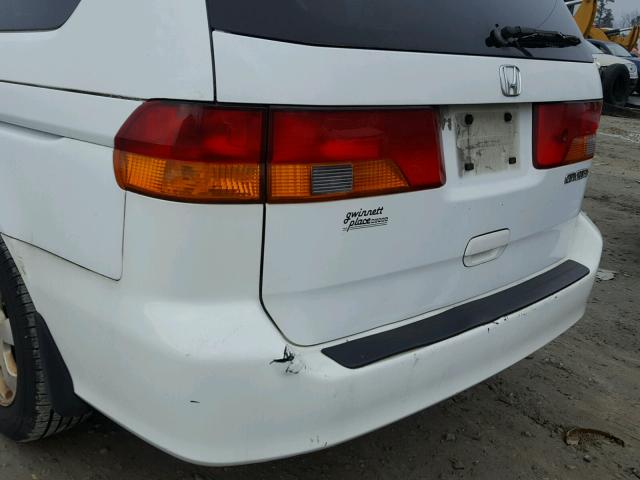 5FNRL18932B009206 - 2002 HONDA ODYSSEY EX WHITE photo 9