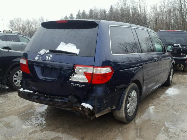 5FNRL38225B099371 - 2005 HONDA ODYSSEY LX BLUE photo 4