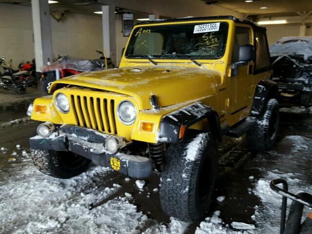 1J4FA49S14P706730 - 2004 JEEP WRANGLER / YELLOW photo 2