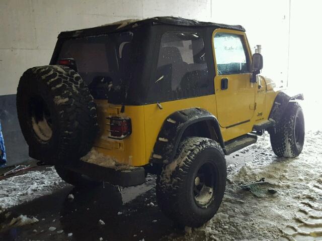 1J4FA49S14P706730 - 2004 JEEP WRANGLER / YELLOW photo 4