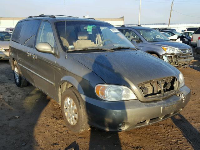 KNDUP131156635501 - 2005 KIA SEDONA EX GREEN photo 1