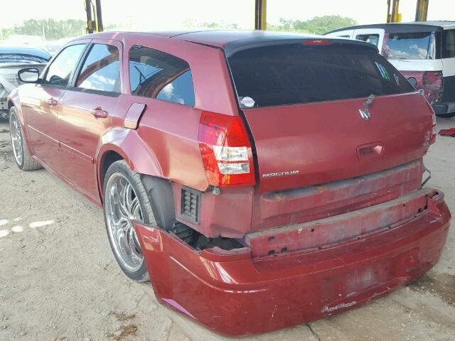 2D4FV48V05H605712 - 2005 DODGE MAGNUM SXT RED photo 3