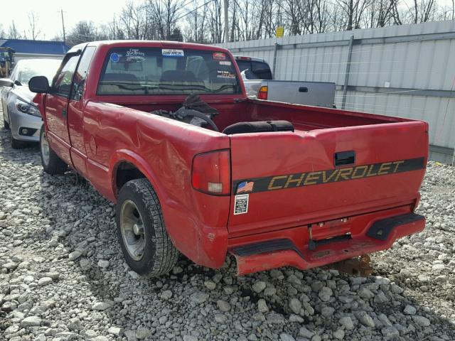 1GCCS19Z9RK145358 - 1994 CHEVROLET S TRUCK S1 RED photo 3