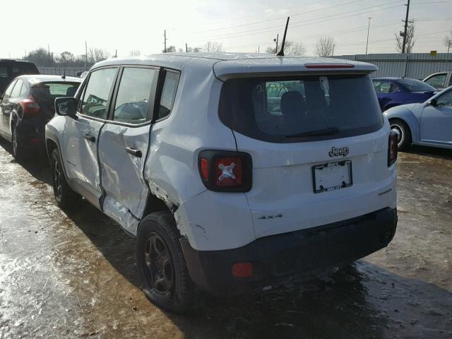 ZACCJBAT0FPB62488 - 2015 JEEP RENEGADE S WHITE photo 3